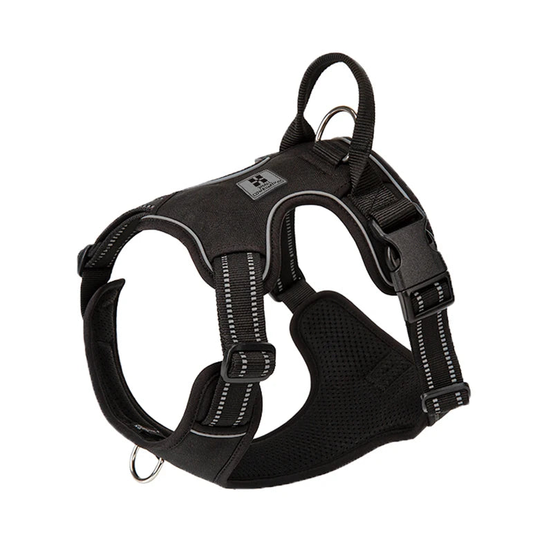 Arnés para perros PEQUEÑO COMBINADO Antitirones Reflectante Arnés de pecho ajustable para perros pequeños, medianos y grandes para paseos al aire libre