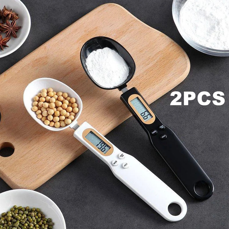 Mini báscula de cocina digital con pantalla LCD, báscula electrónica para alimentos de 0,1 a 500 g para cocinar harina, leche, café en polvo y medir el peso.