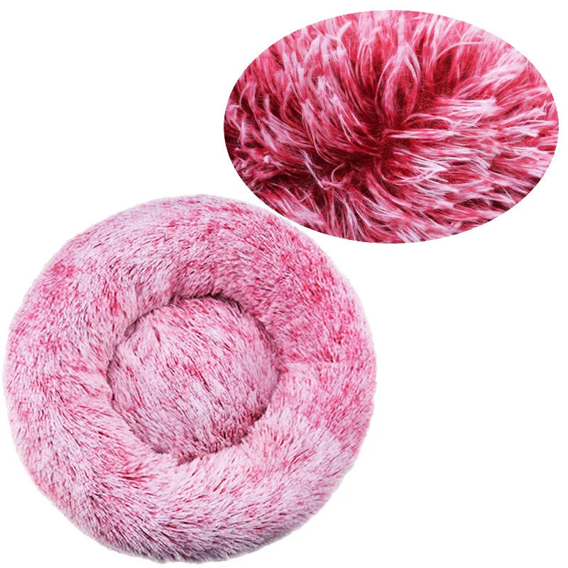 Cama redonda para mascotas de 40-90 cm, 6 tamaños, para perros grandes, cama supersuave para gatos, casa de peluche para perros medianos, casa cálida para dormir en invierno.